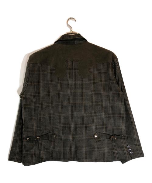 Ballsy.Brothers（ボールジーブラザーズ）Ballsy.Brothers (ボールジーブラザーズ) Western check & stripe setup ブラウン サイズ:Lの古着・服飾アイテム