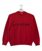 SUPREMEシュプリーム）の古着「CONTRAST LOGO SWEATER」｜レッド