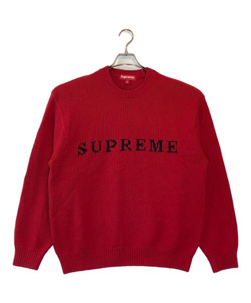 SUPREME（シュプリーム）SUPREME (シュプリーム) CONTRAST LOGO SWEATER レッド サイズ:Mの古着・服飾アイテム