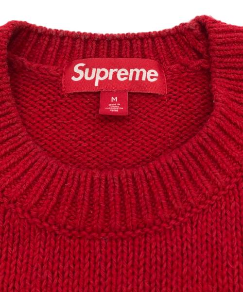 SUPREME（シュプリーム）SUPREME (シュプリーム) CONTRAST LOGO SWEATER レッド サイズ:Mの古着・服飾アイテム