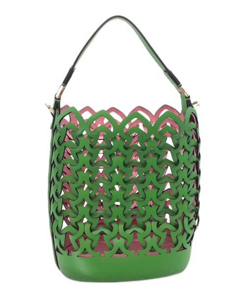 Kate Spade（ケイトスペード）Kate Spade (ケイトスペード) 2WAYバッグ グリーンの古着・服飾アイテム
