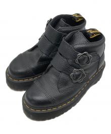 Dr.Martens（ドクターマーチン）の古着「DEVON FLOWER 2ストラップブーツ」｜ブラック