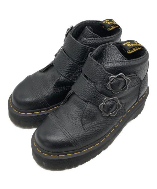 Dr.Martens（ドクターマーチン）Dr.Martens (ドクターマーチン) DEVON FLOWER 2ストラップブーツ ブラック サイズ:UK4の古着・服飾アイテム