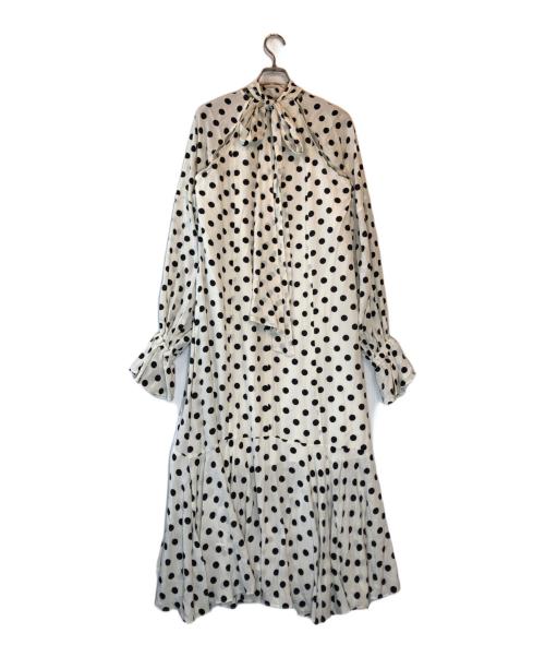 MAISON SPECIAL（メゾンスペシャル）MAISON SPECIAL (メゾンスペシャル) 2WAY Sleeve Dot One-Piece ホワイト サイズ:38の古着・服飾アイテム