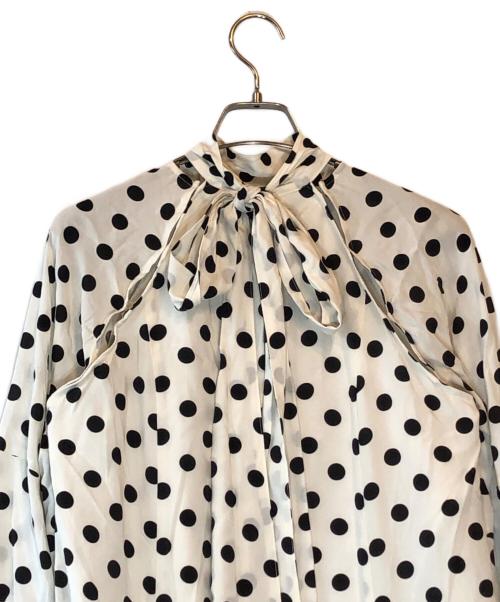 MAISON SPECIAL（メゾンスペシャル）MAISON SPECIAL (メゾンスペシャル) 2WAY Sleeve Dot One-Piece ホワイト サイズ:38の古着・服飾アイテム