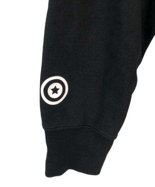 A BATHING APE（アベイシングエイプ）A BATHING APE (アベイシングエイプ) カモシャークジップパーカー ブラック サイズ:Lの古着・服飾アイテム