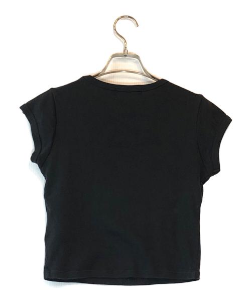 A BATHING APE（アベイシングエイプ）A BATHING APE (アベイシングエイプ) milo crystal stone cropped tee ブラック サイズ:Mの古着・服飾アイテム