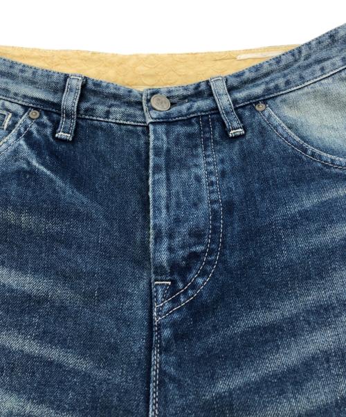 mina perhonen（ミナ ペルホネン）mina perhonen (ミナ ペルホネン) ロールアップデニムパンツ ブルー サイズ:36の古着・服飾アイテム
