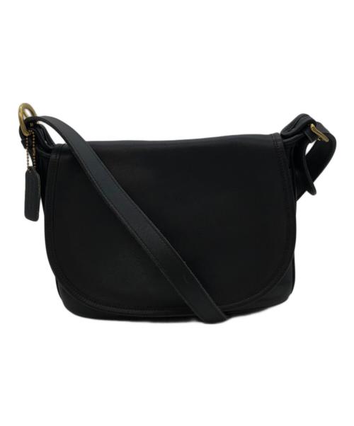 COACH（コーチ）COACH (コーチ) レザーショルダーバッグ ブラックの古着・服飾アイテム