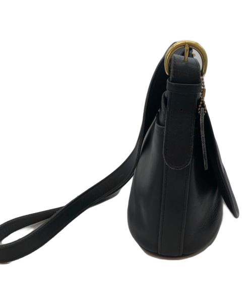 COACH（コーチ）COACH (コーチ) レザーショルダーバッグ ブラックの古着・服飾アイテム