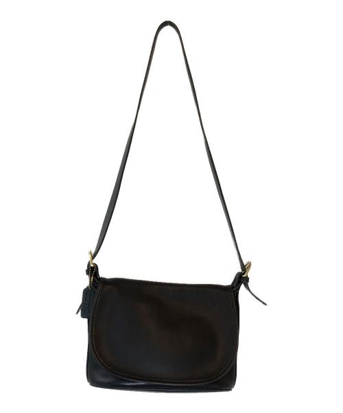 COACH（コーチ）COACH (コーチ) レザーショルダーバッグ ブラックの古着・服飾アイテム