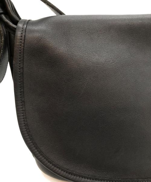 COACH（コーチ）COACH (コーチ) レザーショルダーバッグ ブラックの古着・服飾アイテム