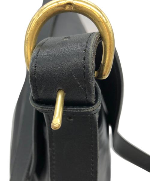 COACH（コーチ）COACH (コーチ) レザーショルダーバッグ ブラックの古着・服飾アイテム
