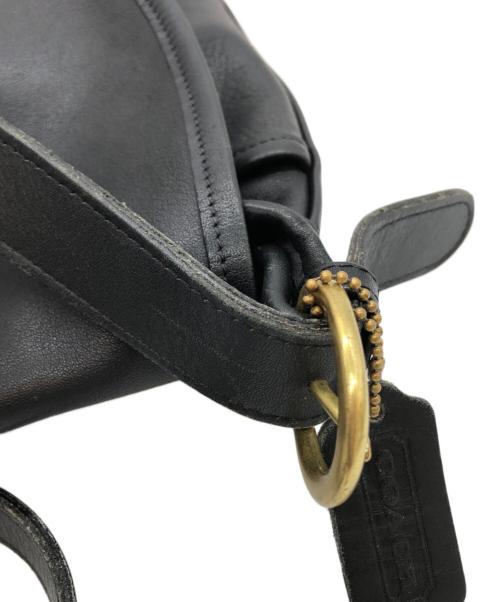 COACH（コーチ）COACH (コーチ) レザーショルダーバッグ ブラックの古着・服飾アイテム