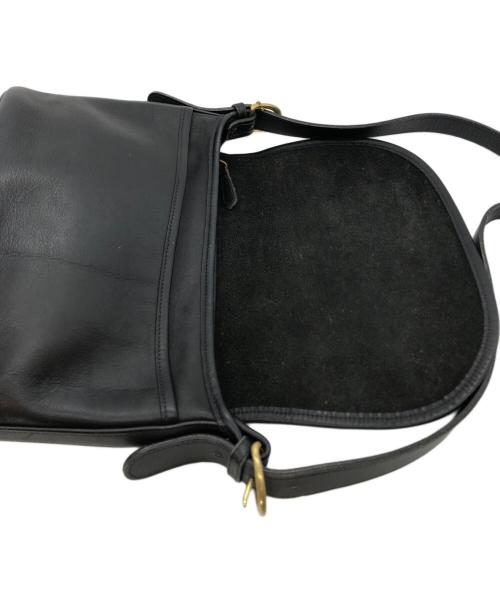 COACH（コーチ）COACH (コーチ) レザーショルダーバッグ ブラックの古着・服飾アイテム