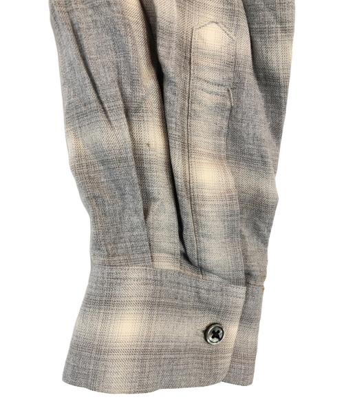Ron Herman（ロンハーマン）Ron Herman (ロンハーマン) レーヨンオンブレチェックシャツ グレー サイズ:Lの古着・服飾アイテム