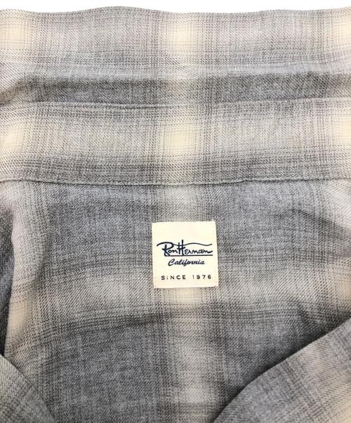 Ron Herman（ロンハーマン）Ron Herman (ロンハーマン) レーヨンオンブレチェックシャツ グレー サイズ:Lの古着・服飾アイテム