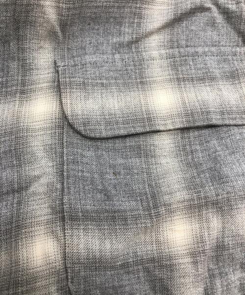 Ron Herman（ロンハーマン）Ron Herman (ロンハーマン) レーヨンオンブレチェックシャツ グレー サイズ:Lの古着・服飾アイテム