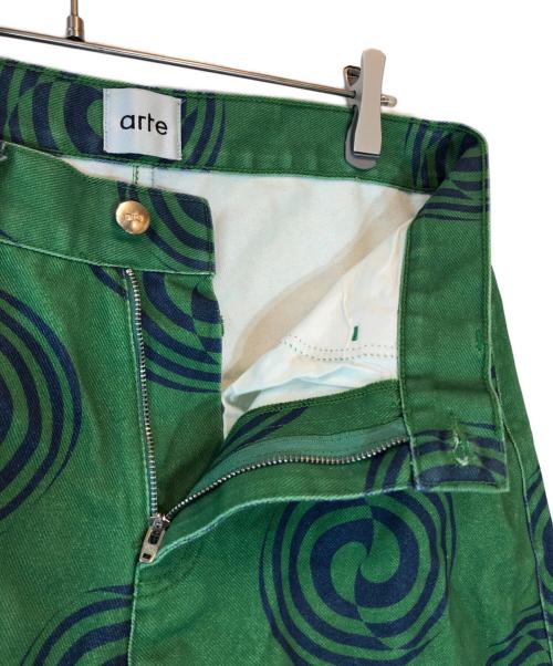 ARTE（アルテ）arte (アルテ) JANCO SWIRL PANTS グリーン サイズ:30の古着・服飾アイテム