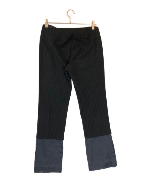 ISSEY MIYAKE（イッセイミヤケ）ISSEY MIYAKE (イッセイミヤケ) 変形ストライプパンツ ネイビー サイズ:3の古着・服飾アイテム