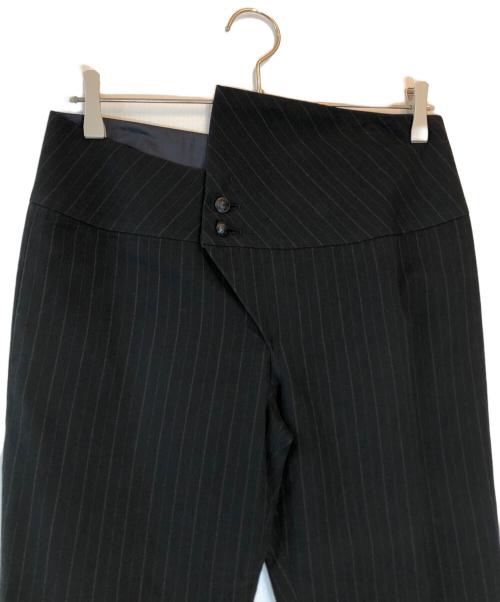ISSEY MIYAKE（イッセイミヤケ）ISSEY MIYAKE (イッセイミヤケ) 変形ストライプパンツ ネイビー サイズ:3の古着・服飾アイテム