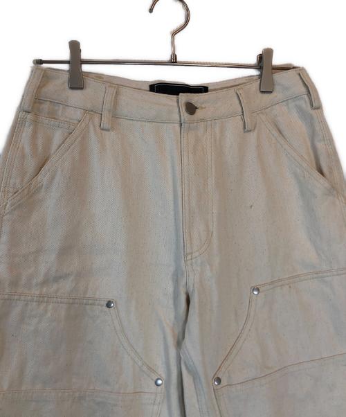 S.W.U.N（エスダブリューユーエヌ）S.W.U.N (エスダブリューユーエヌ) Double Knee Painter Pants アイボリー サイズ:Sの古着・服飾アイテム
