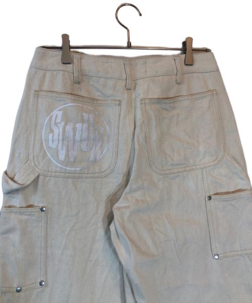 S.W.U.N（エスダブリューユーエヌ）S.W.U.N (エスダブリューユーエヌ) Double Knee Painter Pants アイボリー サイズ:Sの古着・服飾アイテム