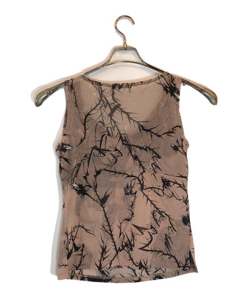 ISSEY MIYAKE（イッセイミヤケ）ISSEY MIYAKE (イッセイミヤケ) 総柄ブラウス ベージュ サイズ:2の古着・服飾アイテム