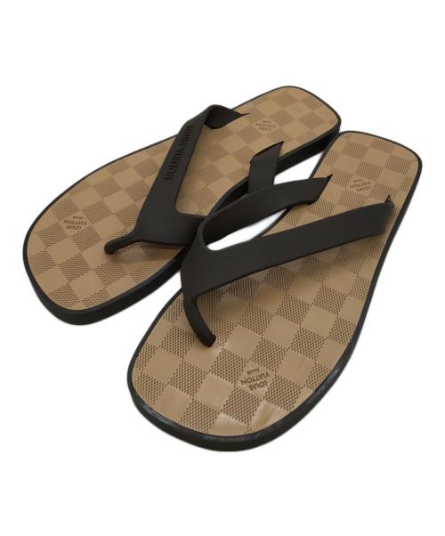 LOUIS VUITTON（ルイ ヴィトン）LOUIS VUITTON (ルイ ヴィトン) ダミエ ラバートングサンダル ベージュ サイズ:7の古着・服飾アイテム