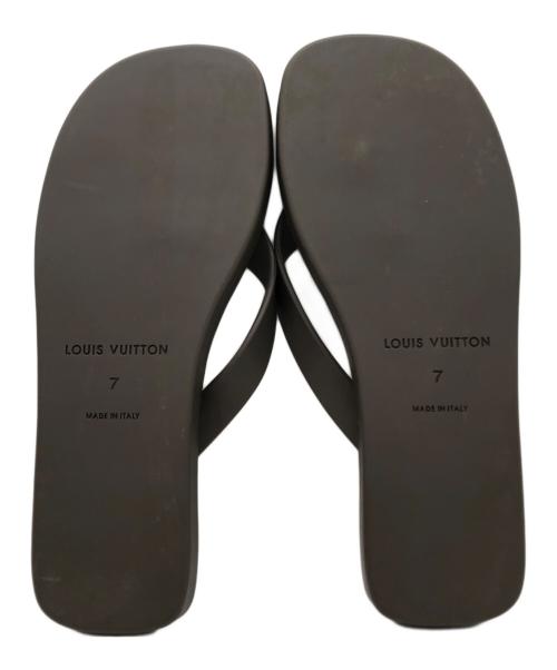 LOUIS VUITTON（ルイ ヴィトン）LOUIS VUITTON (ルイ ヴィトン) ダミエ ラバートングサンダル ベージュ サイズ:7の古着・服飾アイテム