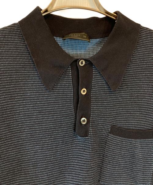 PRADA（プラダ）PRADA (プラダ) ポロシャツ ネイビー サイズ:Lの古着・服飾アイテム