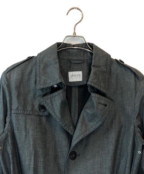 ARMANI COLLEZIONI（アルマーニ コレツィオーニ）ARMANI COLLEZIONI (アルマーニ コレツィオーニ) トレンチコート グレー サイズ:EU48の古着・服飾アイテム