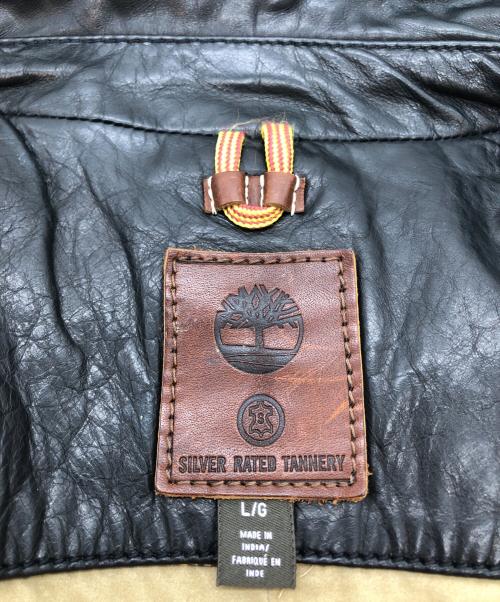 Timberland（ティンバーランド）Timberland (ティンバーランド) レザージャケット ブラック サイズ:Lの古着・服飾アイテム