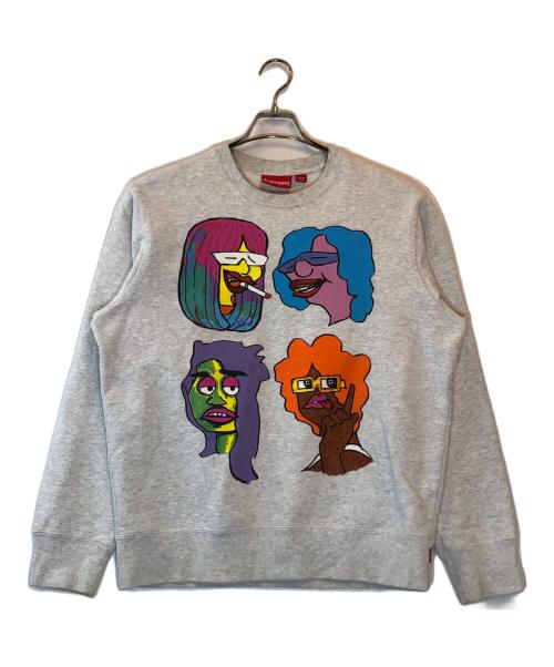 SUPREME（シュプリーム）SUPREME (シュプリーム) Gonz Heads Crewneck グレー サイズ:Mediumの古着・服飾アイテム