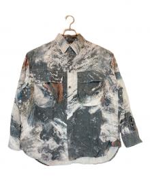 DIESEL（ディーゼル）の古着「S-DEWNY-CMF 迷彩柄シャツ」｜グレー