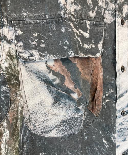 DIESEL（ディーゼル）DIESEL (ディーゼル) S-DEWNY-CMF 迷彩柄シャツ グレー サイズ:44の古着・服飾アイテム