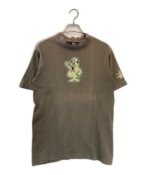 stussy（ステューシー）stussy (ステューシー) Mr.blob プリントTシャツ ブラウン サイズ:Sの古着・服飾アイテム