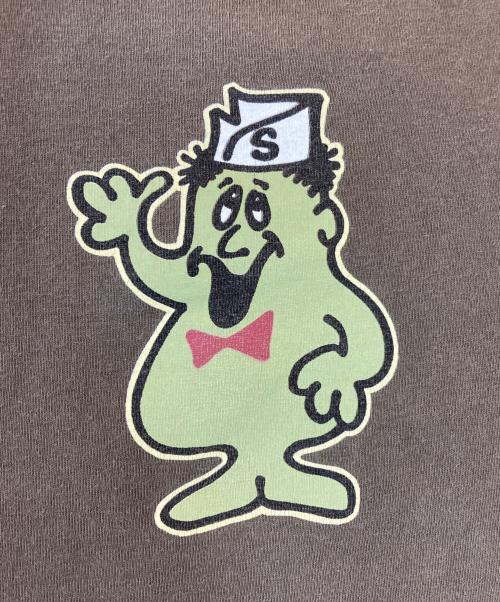 stussy（ステューシー）stussy (ステューシー) Mr.blob プリントTシャツ ブラウン サイズ:Sの古着・服飾アイテム