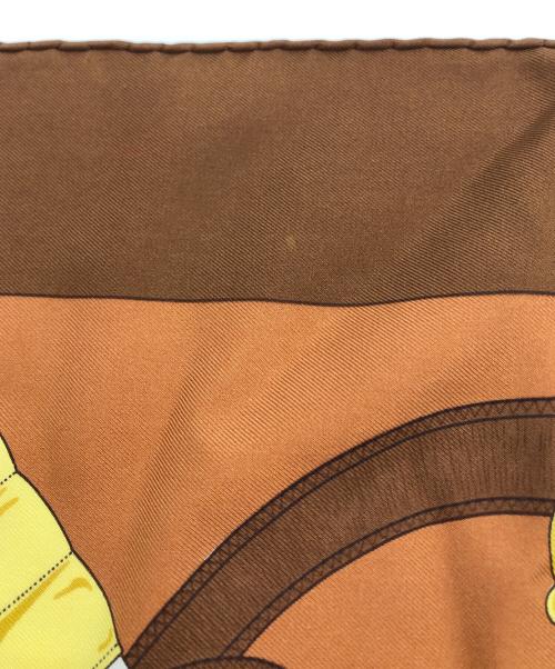 HERMES（エルメス）HERMES (エルメス) 黄金の拍車 カレ90 ブラウン サイズ:下記参照の古着・服飾アイテム