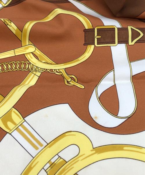 HERMES（エルメス）HERMES (エルメス) 黄金の拍車 カレ90 ブラウン サイズ:下記参照の古着・服飾アイテム