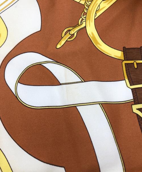 HERMES（エルメス）HERMES (エルメス) 黄金の拍車 カレ90 ブラウン サイズ:下記参照の古着・服飾アイテム
