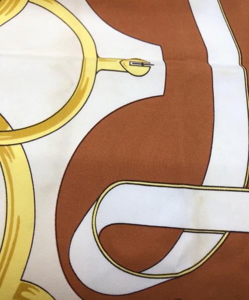 HERMES（エルメス）HERMES (エルメス) 黄金の拍車 カレ90 ブラウン サイズ:下記参照の古着・服飾アイテム