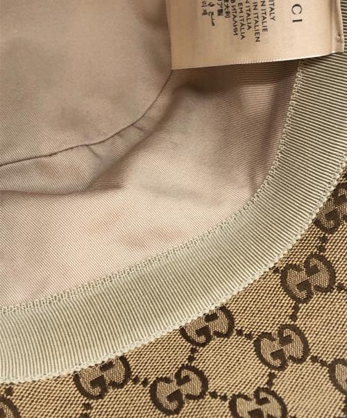GUCCI（グッチ）GUCCI (グッチ) GGキャンバス バケットハット ブラウン サイズ:Mの古着・服飾アイテム