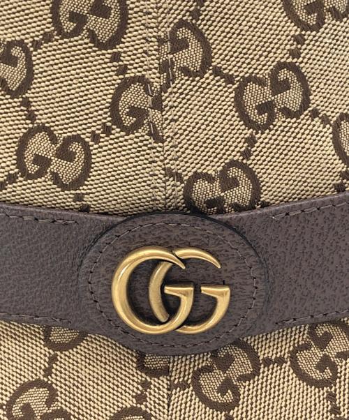 GUCCI（グッチ）GUCCI (グッチ) GGキャンバス バケットハット ブラウン サイズ:Mの古着・服飾アイテム
