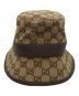 中古・古着 GUCCI (グッチ) GGキャンバス バケットハット ブラウン サイズ:M：23000円