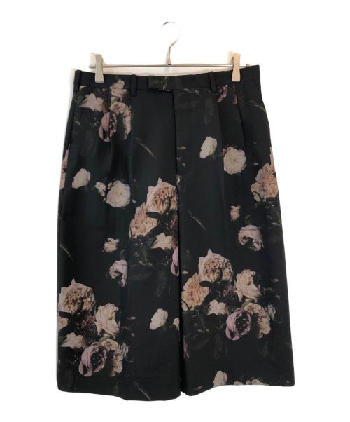 LAD MUSICIAN（ラッドミュージシャン）LAD MUSICIAN (ラッドミュージシャン) PAINT FLOWER 2TUCK SHORT SLACKS ブラック サイズ:46の古着・服飾アイテム
