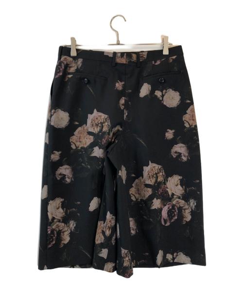 LAD MUSICIAN（ラッドミュージシャン）LAD MUSICIAN (ラッドミュージシャン) PAINT FLOWER 2TUCK SHORT SLACKS ブラック サイズ:46の古着・服飾アイテム
