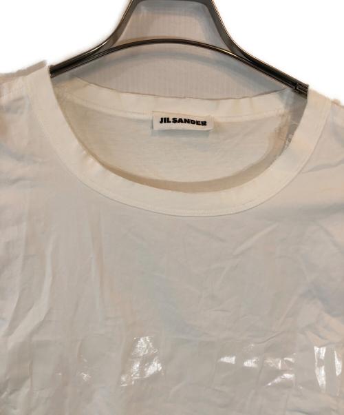 JIL SANDER（ジルサンダー）JIL SANDER (ジルサンダー) ロゴプリント切替Tシャツ ホワイト サイズ:SIZE Lの古着・服飾アイテム