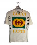 GUCCIグッチ）の古着「オーバーサイズロゴTシャツ」｜アイボリー