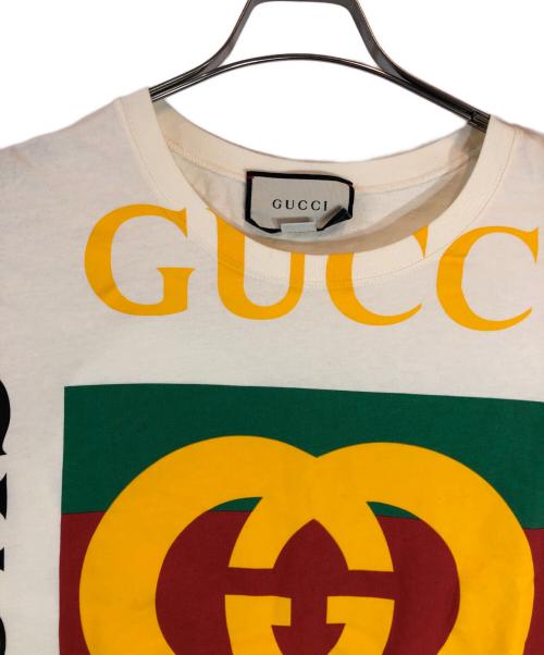 GUCCI（グッチ）GUCCI (グッチ) オーバーサイズロゴTシャツ アイボリー サイズ:XXSの古着・服飾アイテム